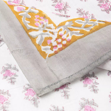 Handmade Indian Cotton with Delicate Floral Motifs