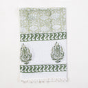 Beautiful Green Floral Printed Cotton Swimwear Sarong Wrap