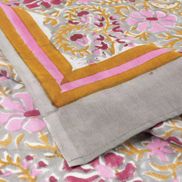 Floral Hand Block Printed Cotton Sarong for Women