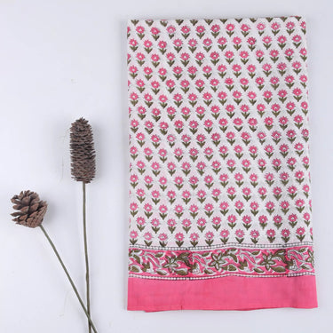 Floral Hand Block Printed Cotton Women Sarong