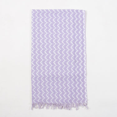 Purple Wave Block Printed Cotton Modest Swimwear Sarong