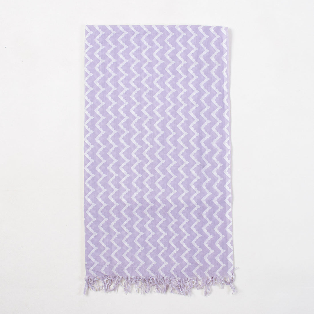 Purple Wave Block Printed Cotton Modest Swimwear Sarong