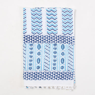 Zig Zag Block Printed Soft Cotton Sexy Swimwear Sarong Online