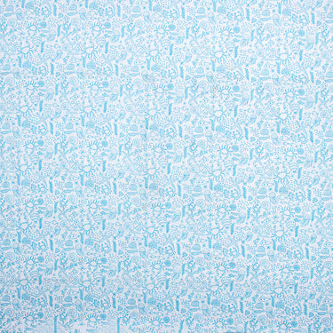 Sea Creature Cotton Hand Block Print Fabric