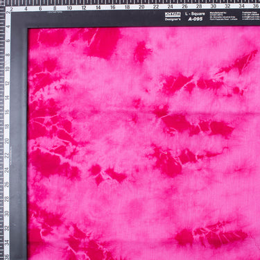 Shibori Tie And Dye Handmade Cotton Pink Fabric
