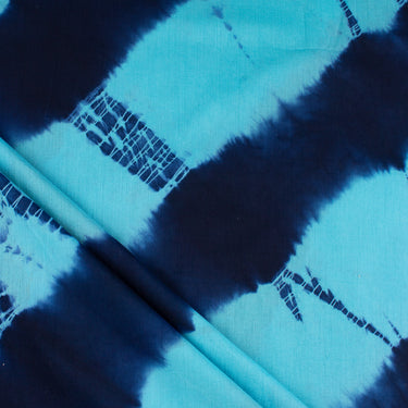 Shibori Tie and Dye Blue Strip Fabric