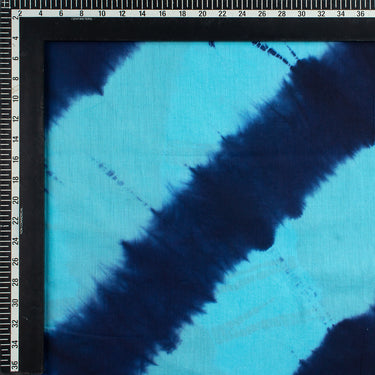 Shibori Tie and Dye Blue Strip Fabric