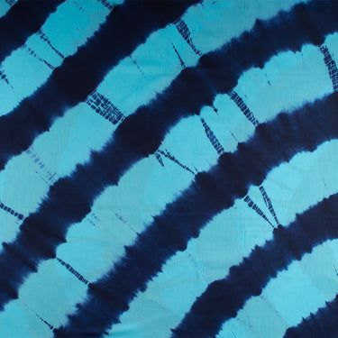 Shibori Tie and Dye Blue Strip Fabric
