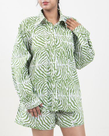 Shirt with Pyjama, Short Cord Set For Women