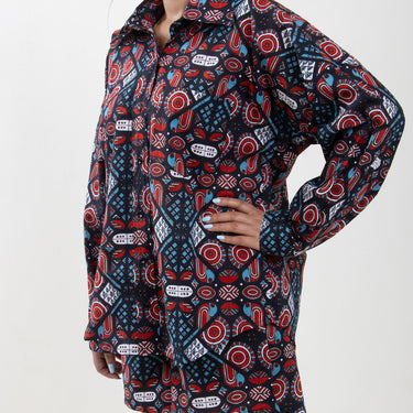 Short with Shirt and Shirt Pyjama Cord Set For Women