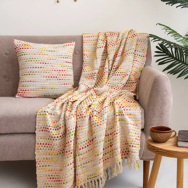 Sofa Throw Blanket with Cushion Cover