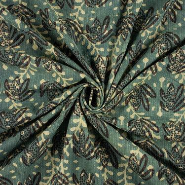 Soft Cotton Hand Block Printed Dabu Kantha Fabric