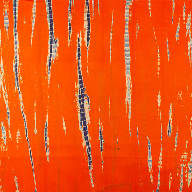 Soft Cotton Tie And Dye Shibori Orange Fabric