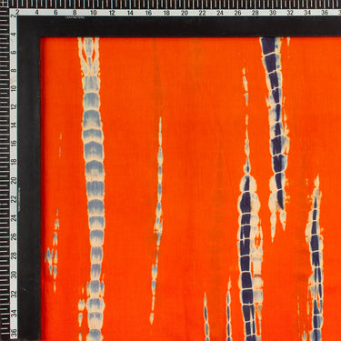 Soft Cotton Tie And Dye Shibori Orange Fabric