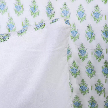 Soft Handmade Printed Cotton Kantha Quilted Pillow Cover