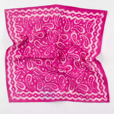 Soft Pink Hand Block Print Cotton Bandana for Women