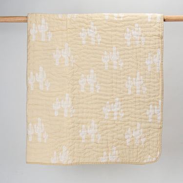Softest Cactus Cotton Kantha Baby Quilt