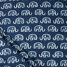 Softest Elephants Indigo Hand Block Print Fabric