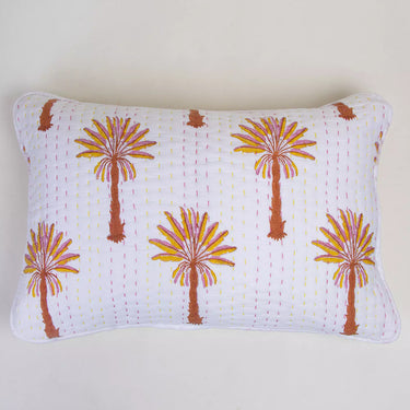 Softest Handmade Kantha Cotton Quilted Pillow Cover