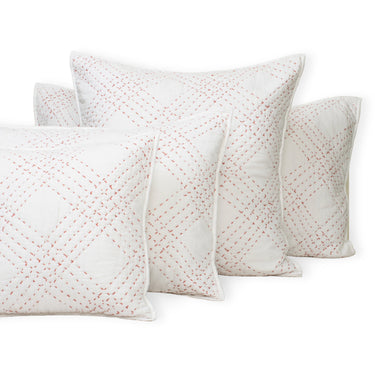 Softest Handmade Pure Cotton Kantha Quilted Cushion Cover