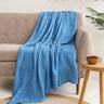 Softest Solid Blue Gauza Throw Blanket