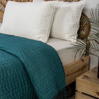 Solid Cotton Blanket Kantha Quilt