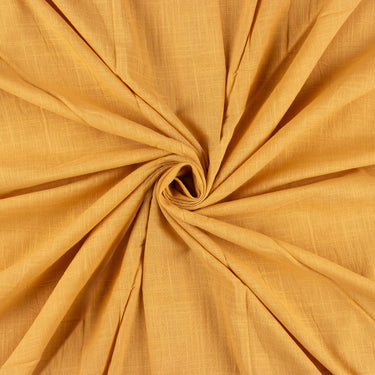 Solid Yellow Pure Cotton Slub Fabric for Summer Clothing