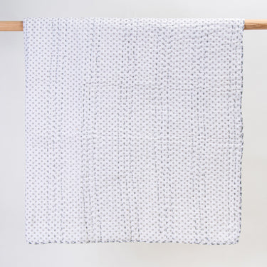 Star Print Cotton Reversible Kantha Baby Quilt