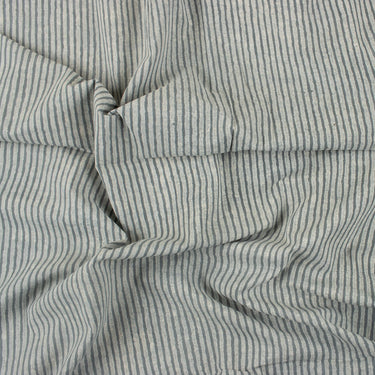 Stripe Pure Cotton Kashish Dabu Hand Block Printed Fabric for Clothes