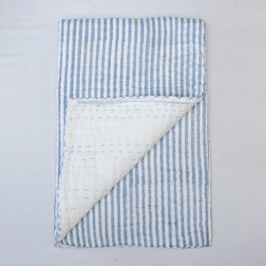 Striped Printed Cotton Kantha Modern and Trendy Baby Blankets