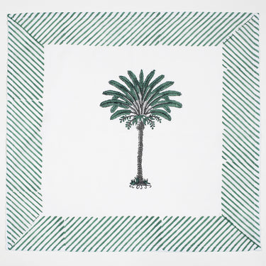 Best Hand Block Palm Tree Reusable Cotton Hanky Online