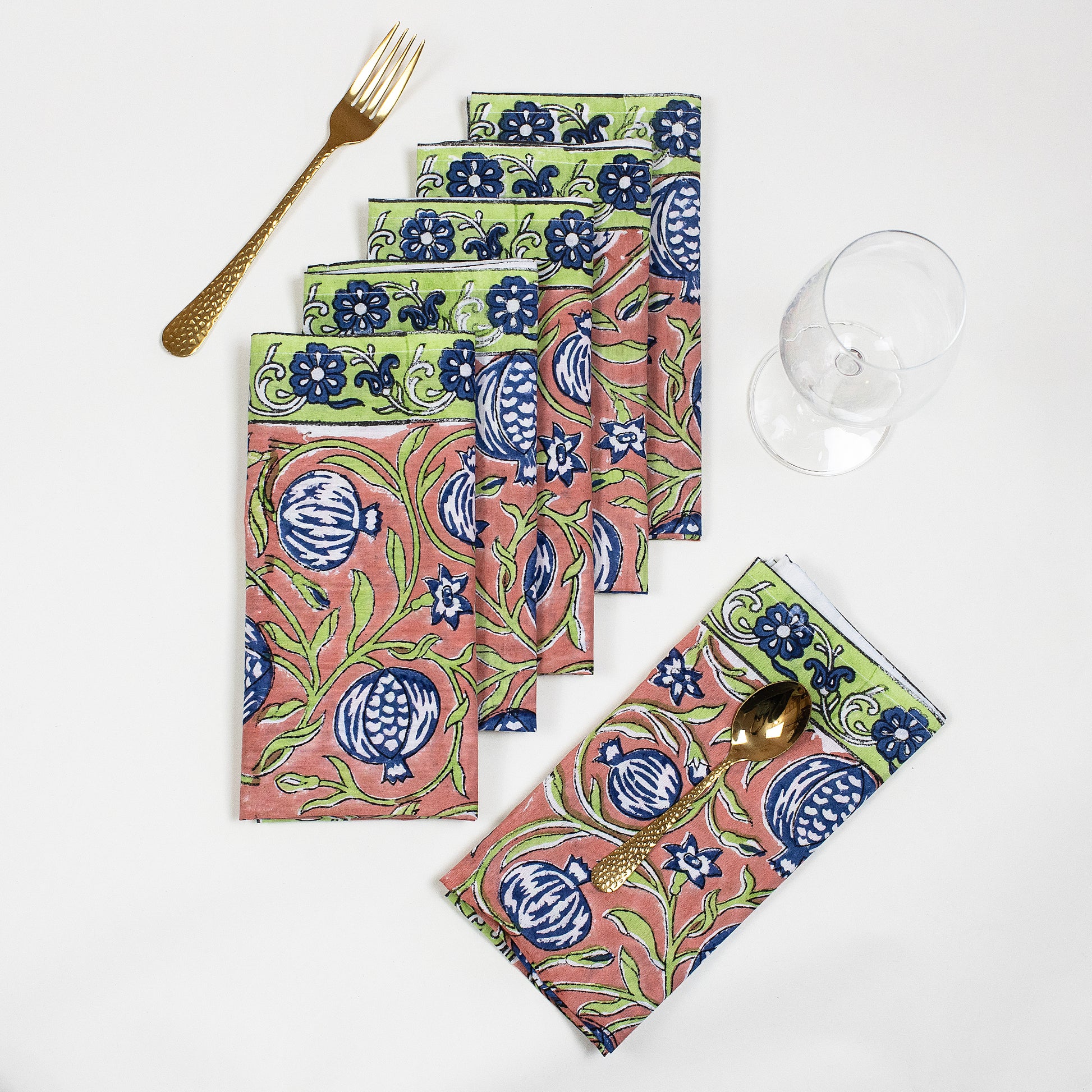 Best Napkins Premium Hand Block Floral Print Reusable Online