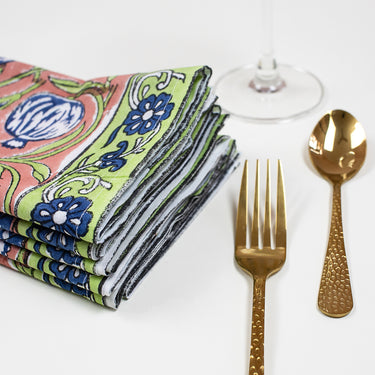 Best Napkins Premium Hand Block Floral Print Reusable Online