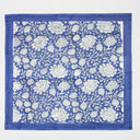 Premium Hand Block Blue Floral Print Cloth Napkins Online