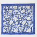 Premium Hand Block Blue Floral Print Cloth Napkins Online