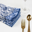 Hand Block Blue Floral Printed Cotton Table Napkins Online