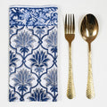 Hand Block Blue Floral Printed Cotton Table Napkins Online