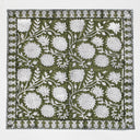 Hand Block Green Floral Printed Cotton Napkins Online