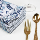 Hand Napkins Block Sky Blue Floral Print Online