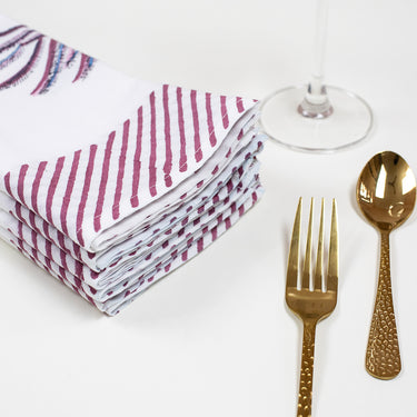 Hand Block Palm Tree Printed Soft Napkins Online