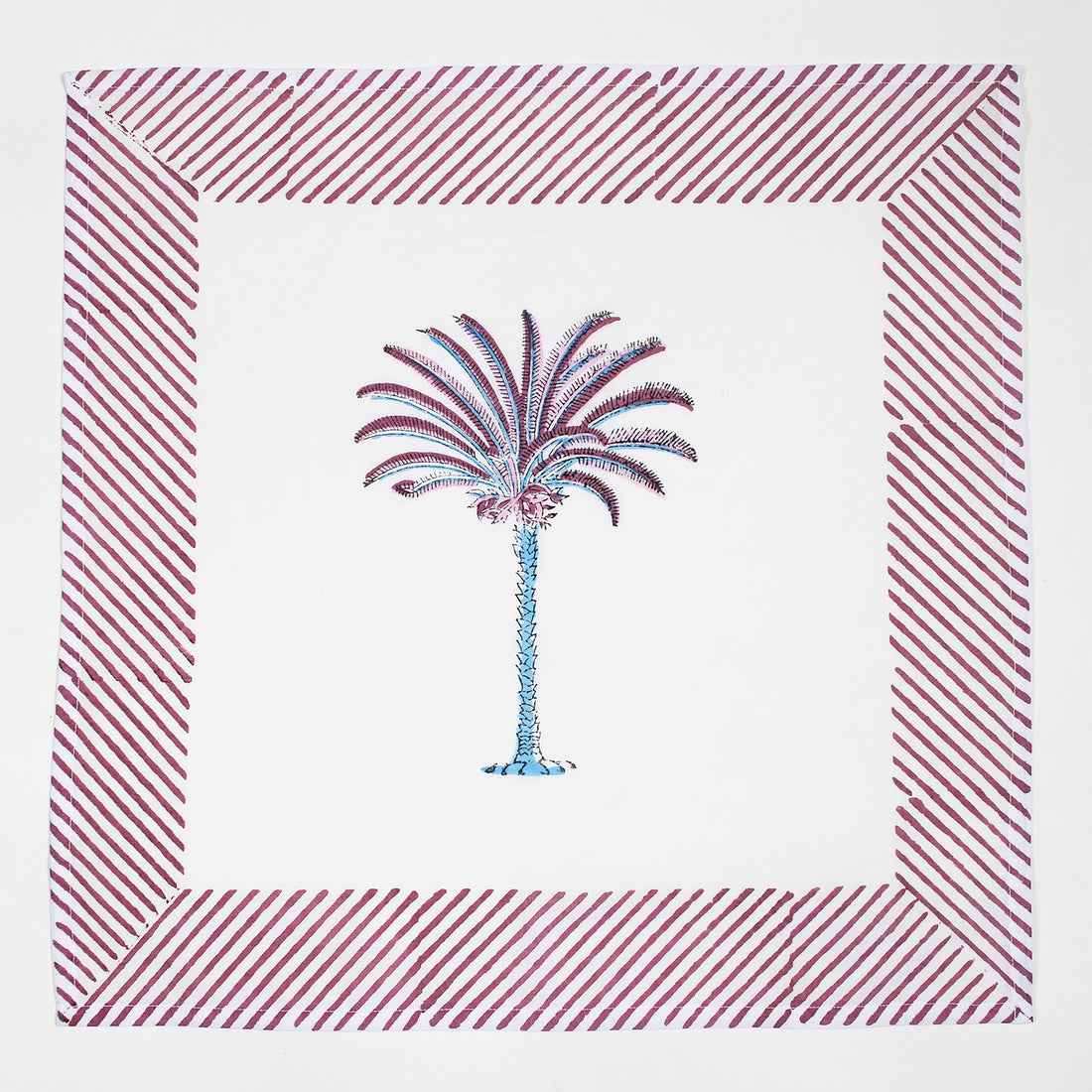 Hand Block Palm Tree Printed Soft Napkins Online