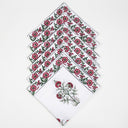 Block Maroon Floral Printed Handmade Hankies Online