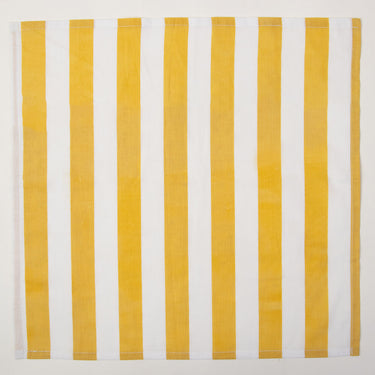 Table Napkin Hand Block Yellow Stripes Print Online