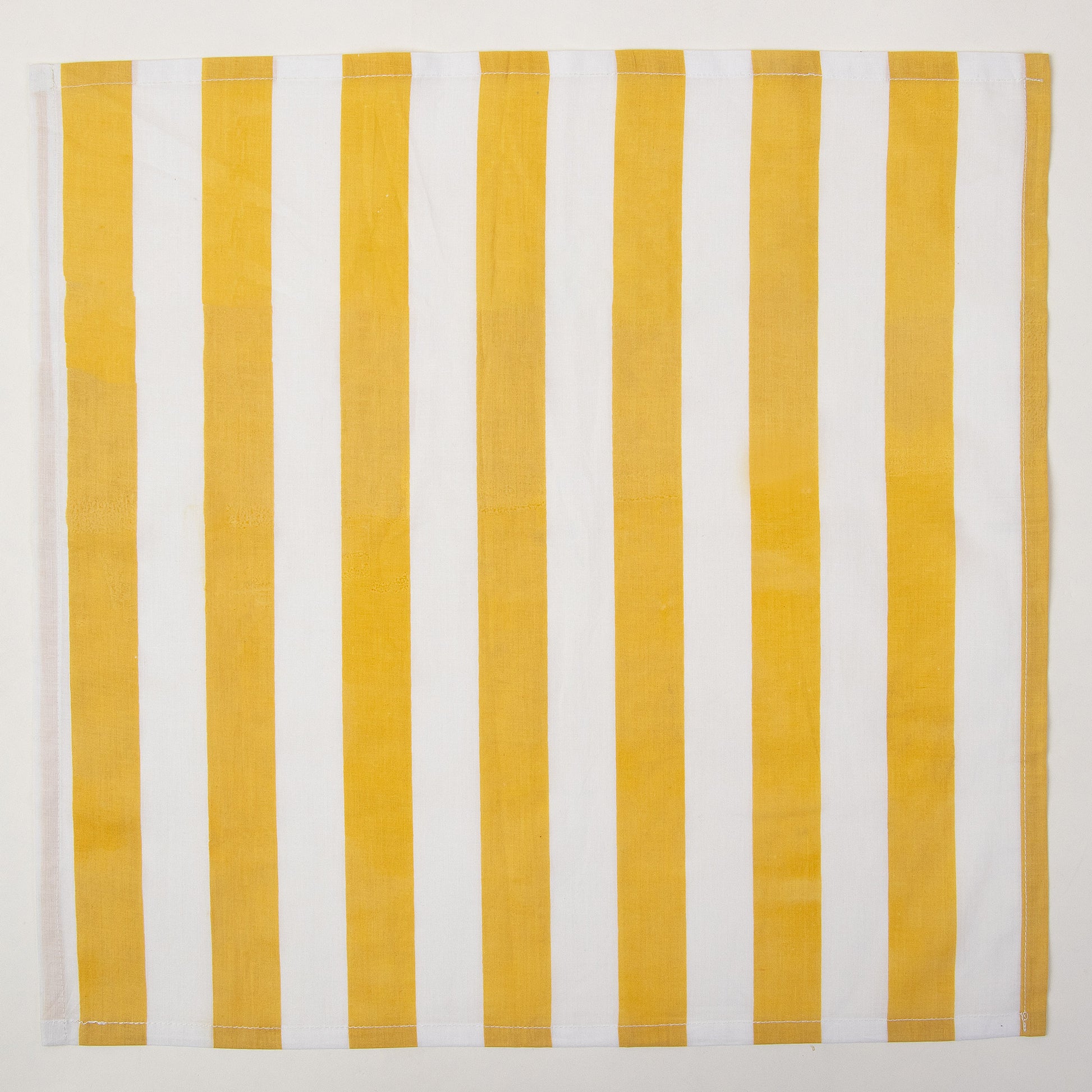 Table Napkin Hand Block Yellow Stripes Print Online