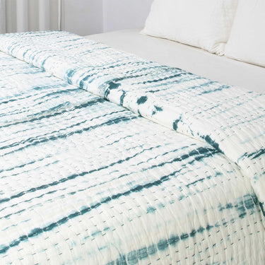 Tie Dye Organic Cotton Kantha Blanket Quilt