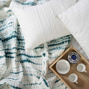Tie Dye Organic Cotton Kantha Blanket Quilt