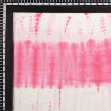 Tie Dye Shibori Pink Cotton Strip Fabric