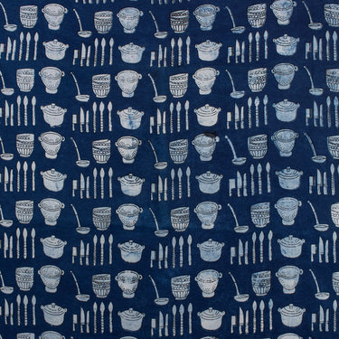 Top Blue Indigo Cotton Hand Block Print Fabric