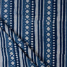 Top Blue Striped Cotton Hand Block Print Fabric