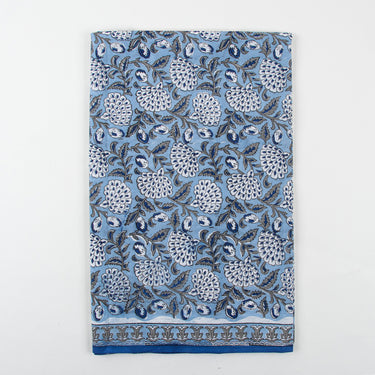 Blue Cotton Suits For Women With Chanderi Dupatta Online